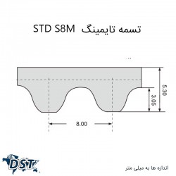 تسمه تایمینگ 367 S8M صنعتیعکس شماره 3