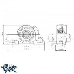 یاتاقان UCP 305 با شفت 25 میلیمترعکس شماره 2