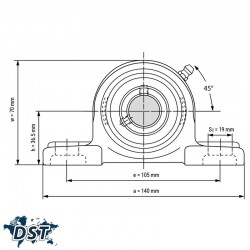 یاتاقان UCP 205 با شفت 25 میلیمترعکس شماره 2