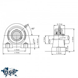 یاتاقان UCPA 202 با شفت 15 میلیمترعکس شماره 2